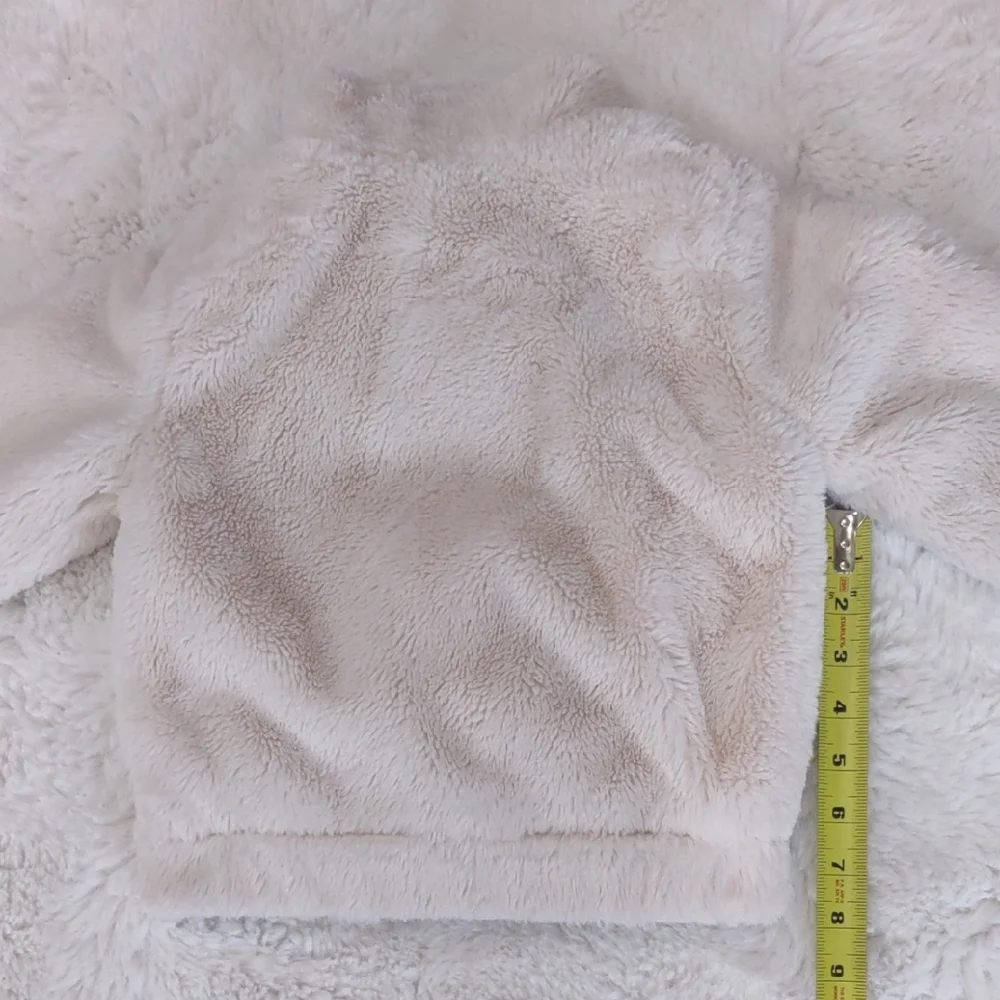 NIKE Cream and Black Fuzzy Jacket